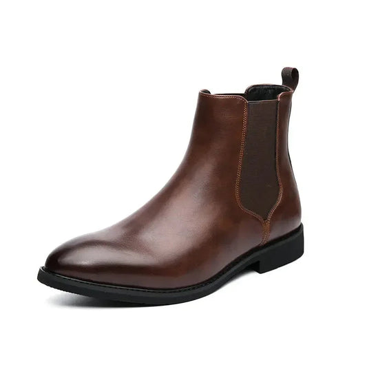 2024 Brand Leather Men Chelsea Boots