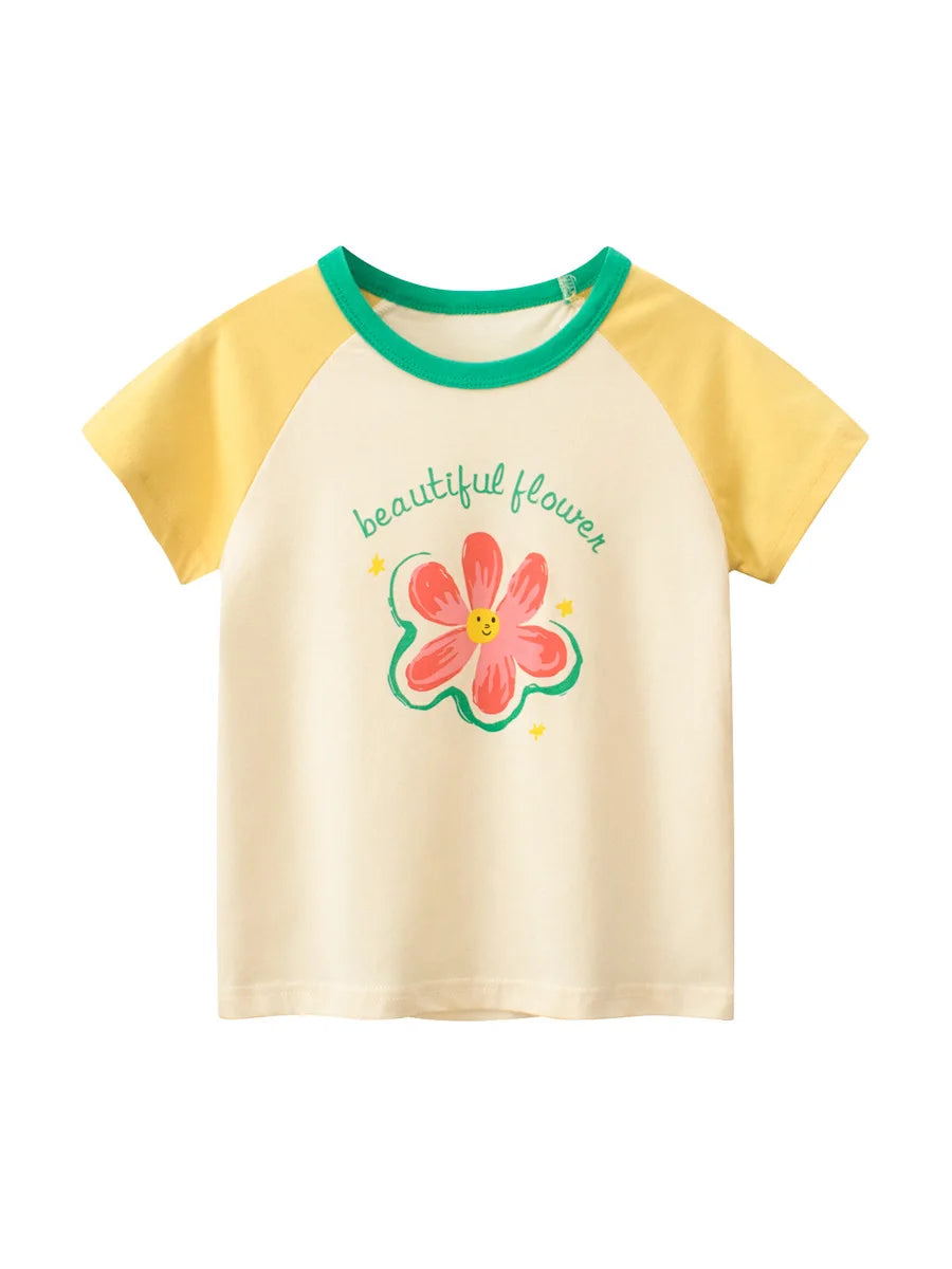 Sommer 2-8 Jahre Kinder Mädchen Shorts Ärmel T-shirts