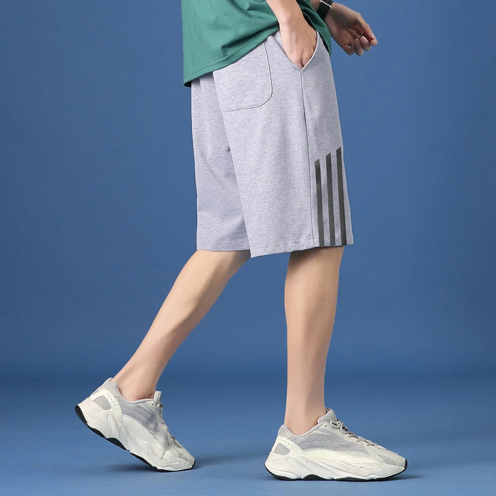 Summer Men's Casual Comfortable Knitted Five-Point Pants