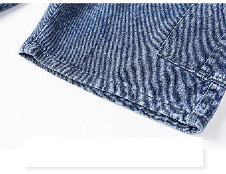 Denim Shorts for Men's Cargo Pants Baggy Bermuda Jeans Male Beach Pants