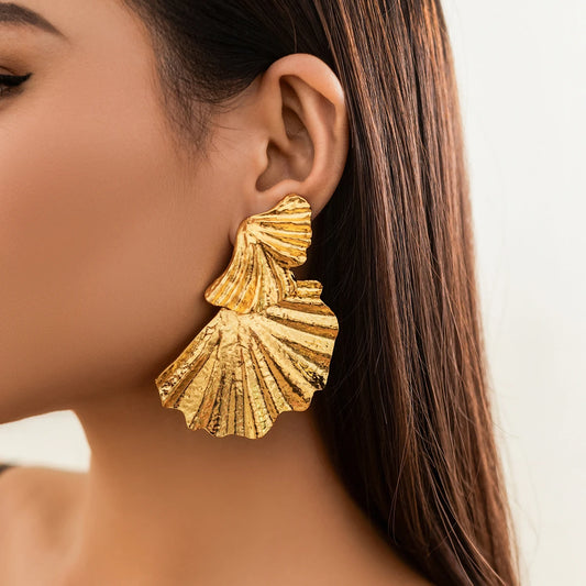 New Trendy Classic Ginkgo Leaf Pendant Earrings