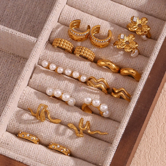 New Stainless Steel Gold Color Ear Clip