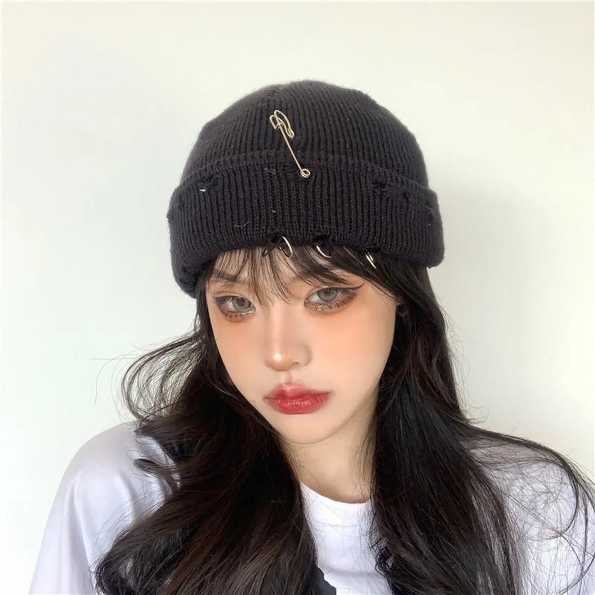Damenmode, warme, dicke Gorro-Hip-Hop-Kappe