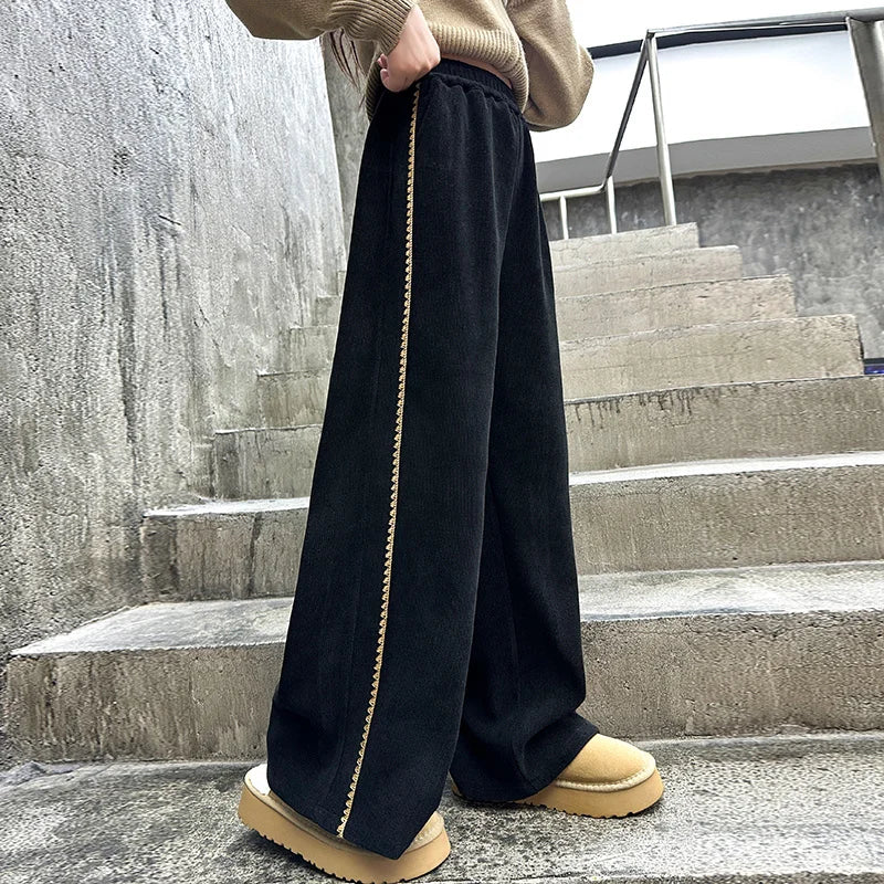Warm Comfortable Side Stripe trousers