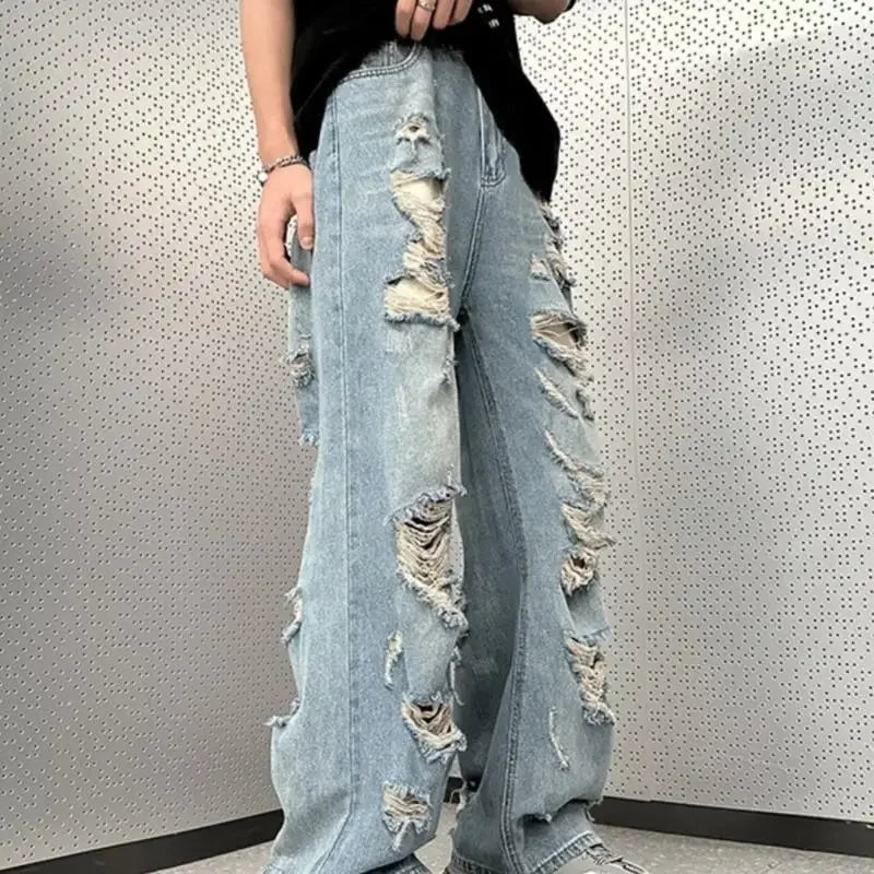 New Vintage Distressed Jeans mit geradem Bein