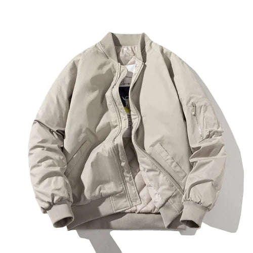 Herbst Winter Pilot Militär Solide Bomberjacke
