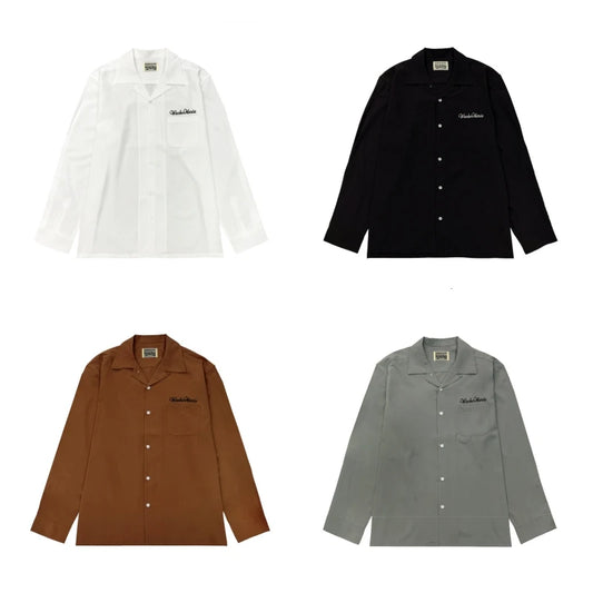 Herbst WACKO MARIA Logo Stickerei Langarmshirt
