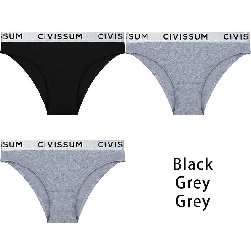 3PCS/Set Women 100% Cotton Panties