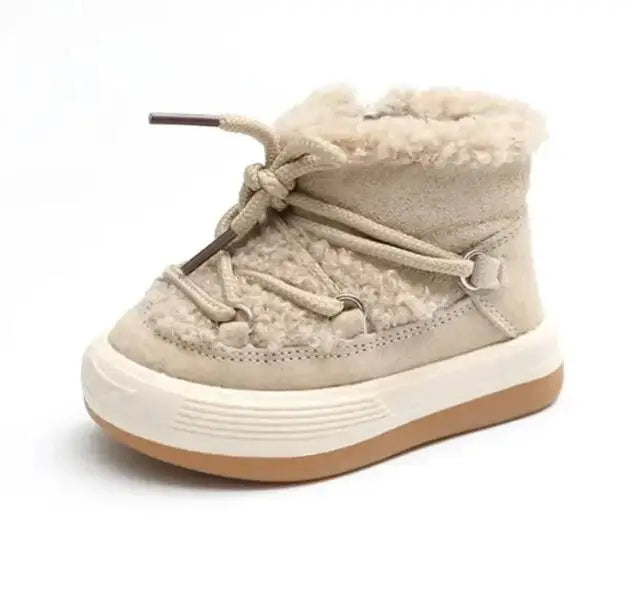 New Warm Plush Rubber Sole Toddler Kids Sneakers