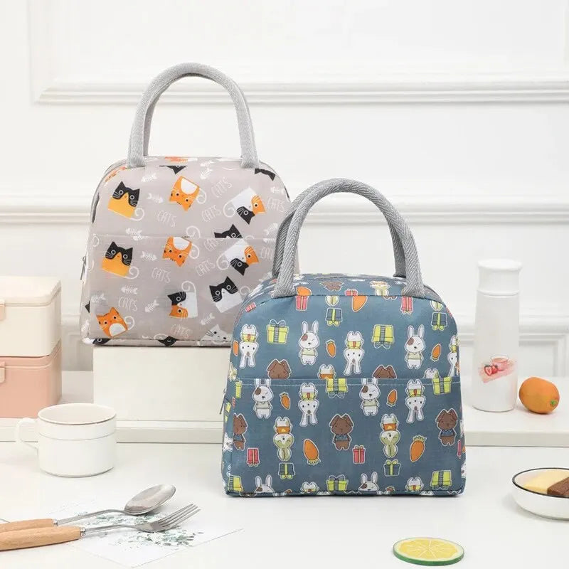 New Cartoon Cute Portable Tote Lunch Bag