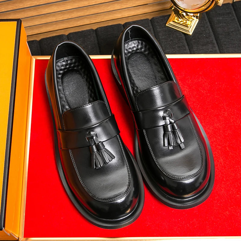 High-Quality men Leather Wedding shoes