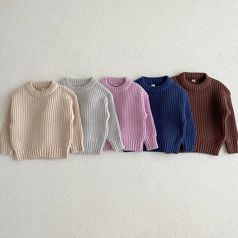 Kids Cotton Soft Winter Long Sleeve Pullover Tops