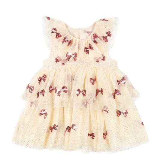 Bow KS Sequin Mesh Dress