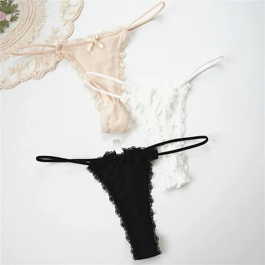 New Thin Sexy Lace Thongs Breathable Women Underwear