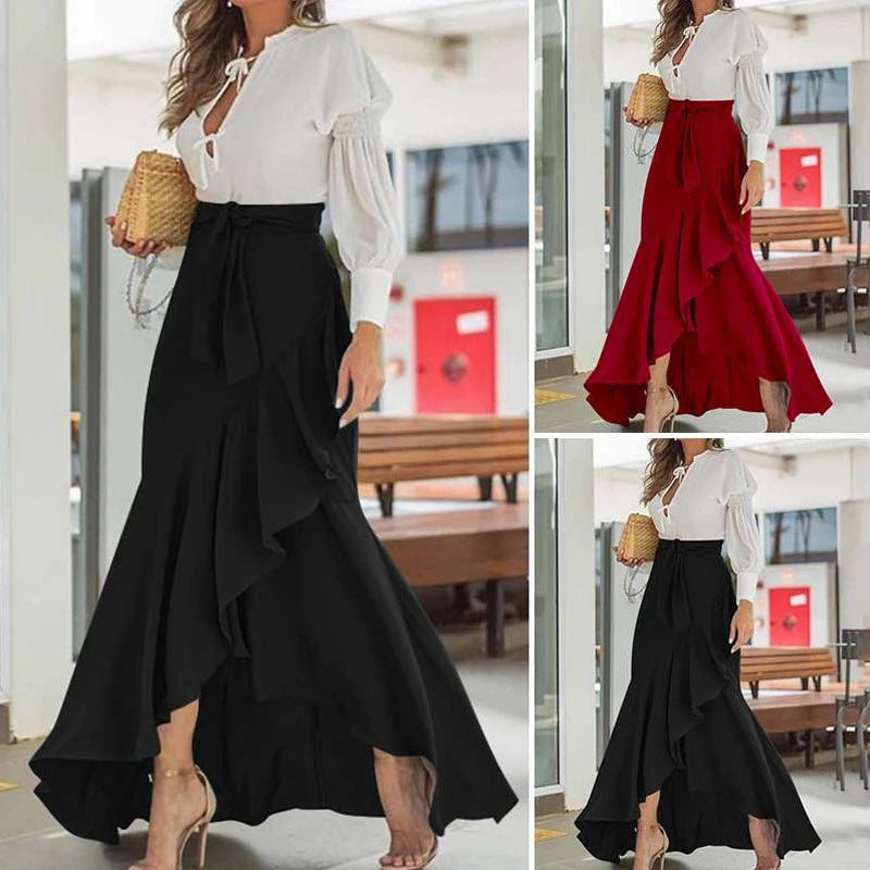 Maxirock mit hoher Taille für Damen