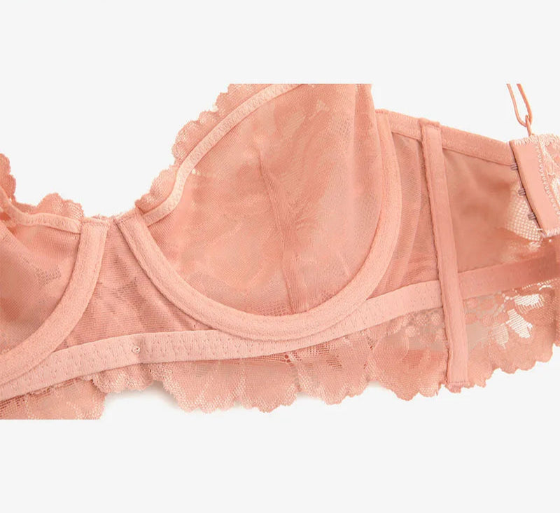 New Lingerie Push Up Brassiere Embroidery Lace Underwear Set
