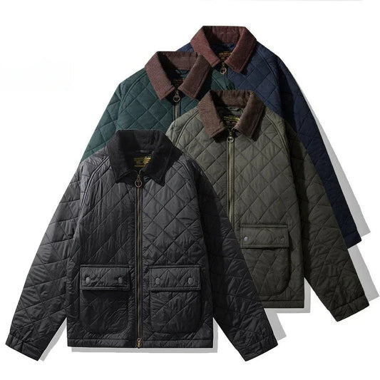 Herren Cordjacke mit langen Ärmeln und Reißverschluss
