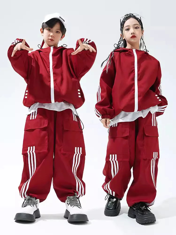 New Hip Hop Bomber Jacket Cargo Sport Pants