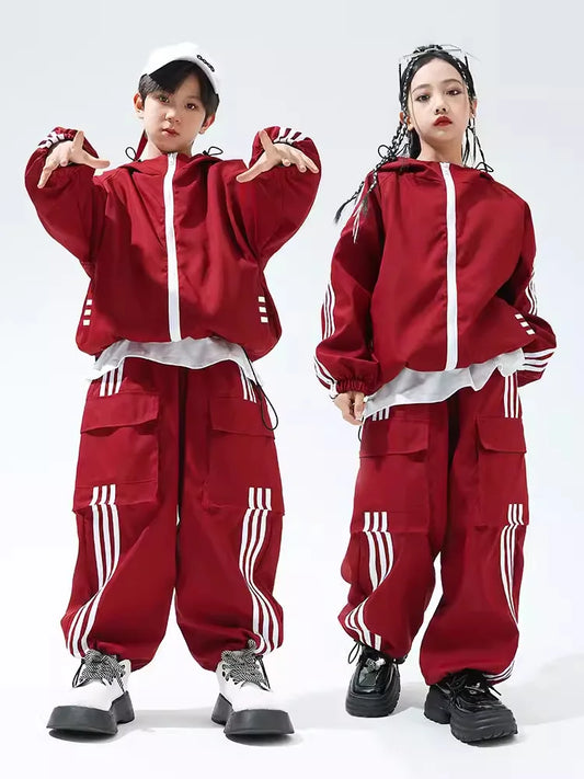 New Hip Hop Bomber Jacket Cargo Sport Pants