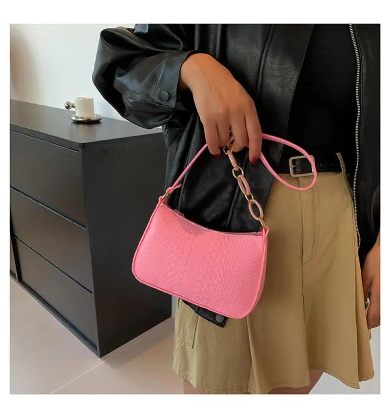 Schlichte Schulter- und Crossbody Tasche Retro