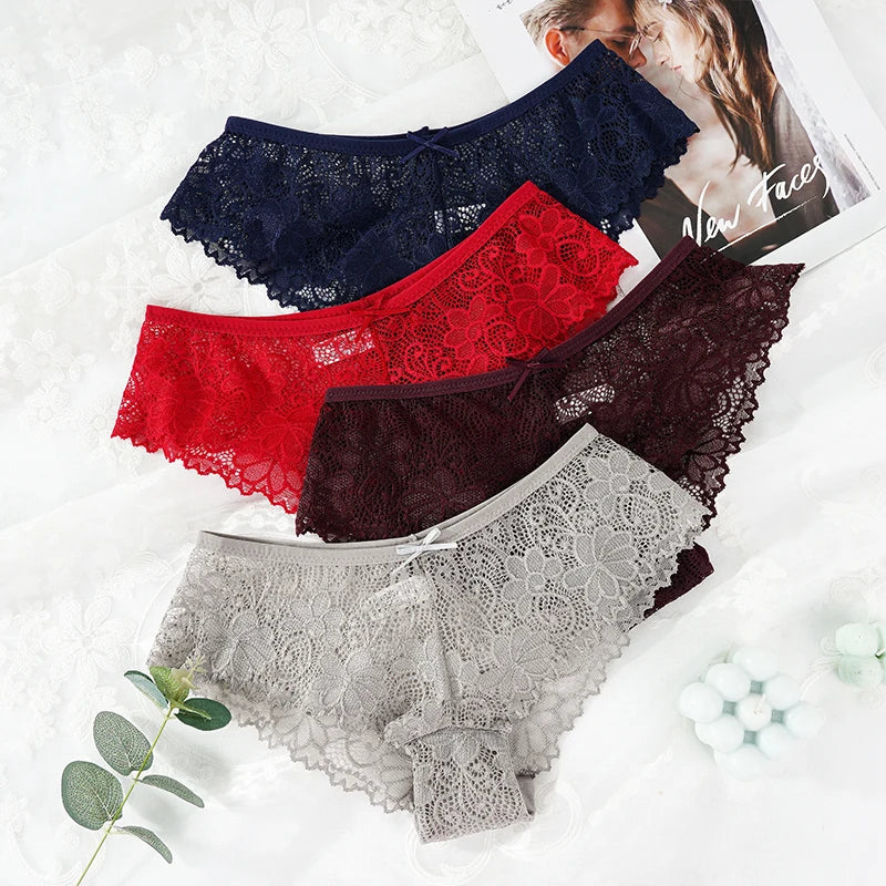 Women Briefs Sexy Full Lace Panties