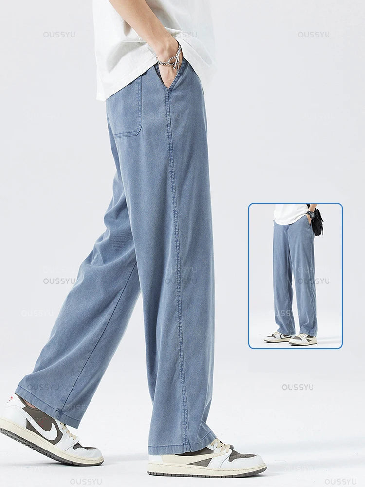 Sommerjeans aus ultradünnem, weichem Lyocell-Stoff für Herren