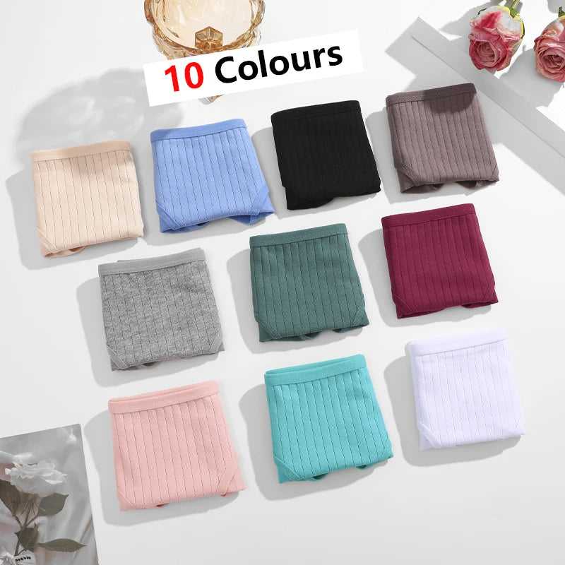 Women's Breathable Low Waist Briefs Solid Underwear