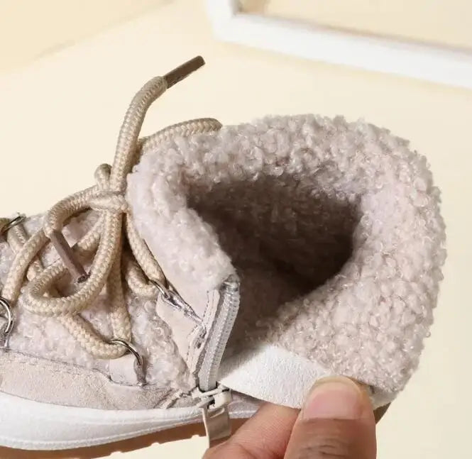 New Warm Plush Rubber Sole Toddler Kids Sneakers