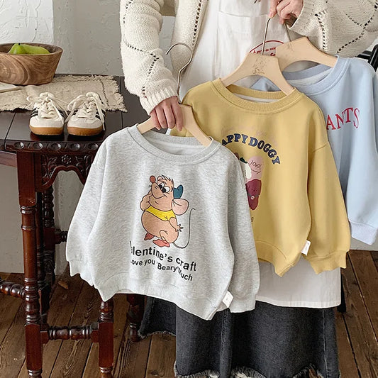 Autumn Cartoon Printed Kids Boys Hoodie