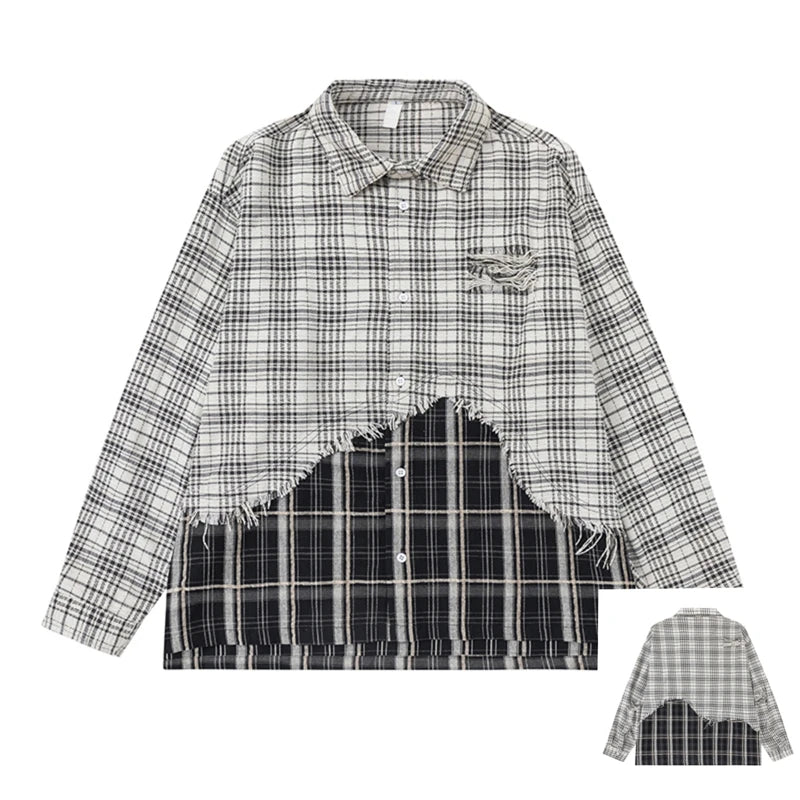 Women Plaid Blouses Korean Style Shirts