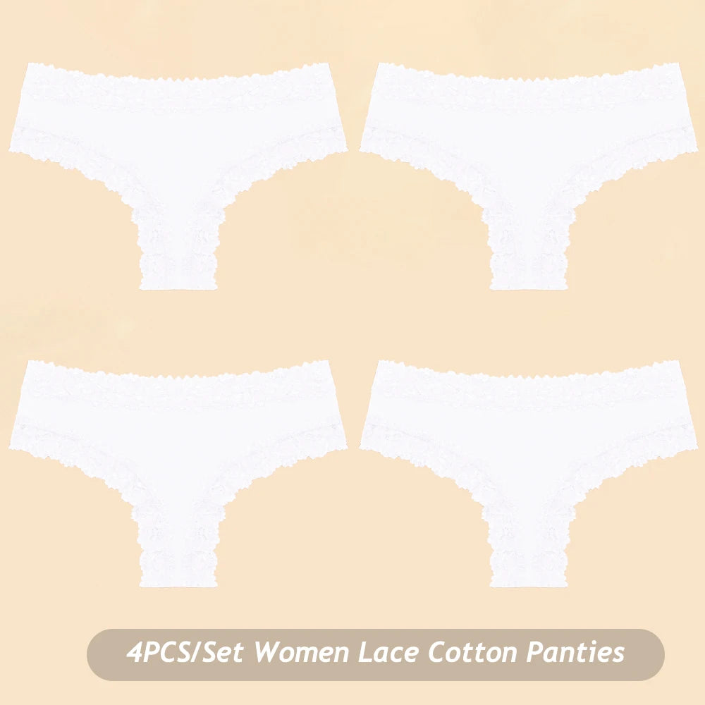 Women Floral Lace Seamless Brazilian Panties