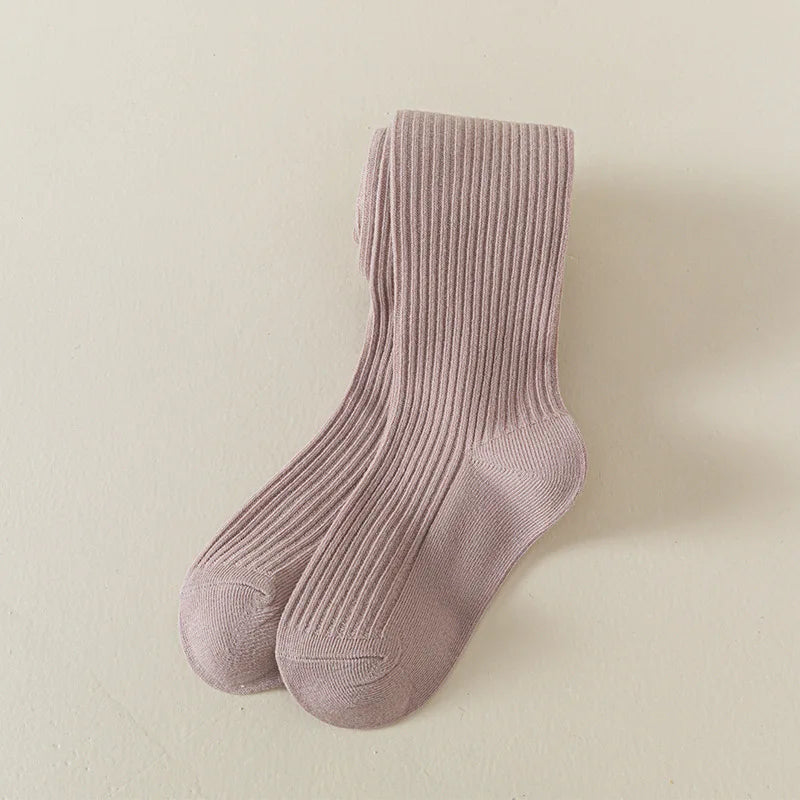Autumn Girls Tights Warm Solid Color Cotton Stockings