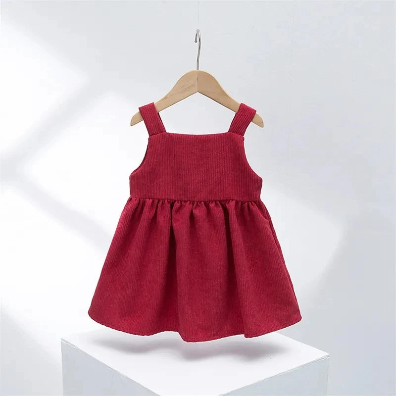 Autumn Winter New Casual Korean Baby Sling Princess Dress