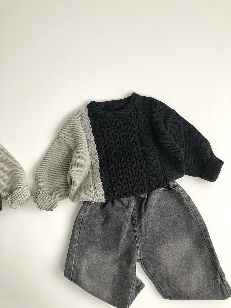 Autumn New Children Long Sleeve Knit Sweater