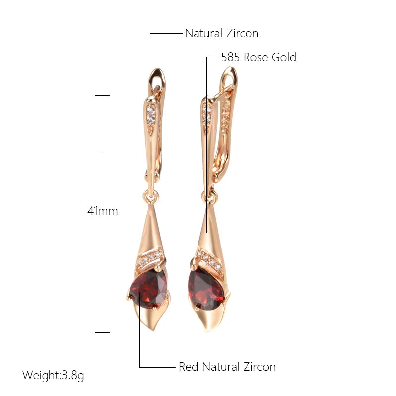 Women Rose Golden Elegant Bride Wedding Fine Jewelry