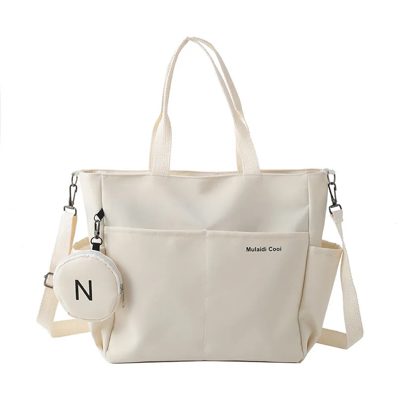 Ins Lazy Wind Nylon Womens Handbag Large Capacity Waterproof Shoulder Bag