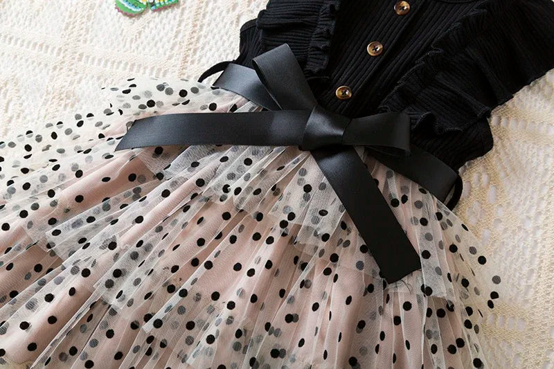 Girls Ruffles Tulle Casual Layered Dresses