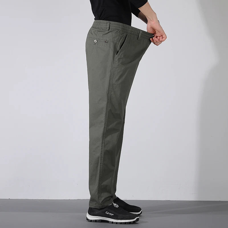 High Waisted Fashionable Casual Straight Pencil Cargo Trousers