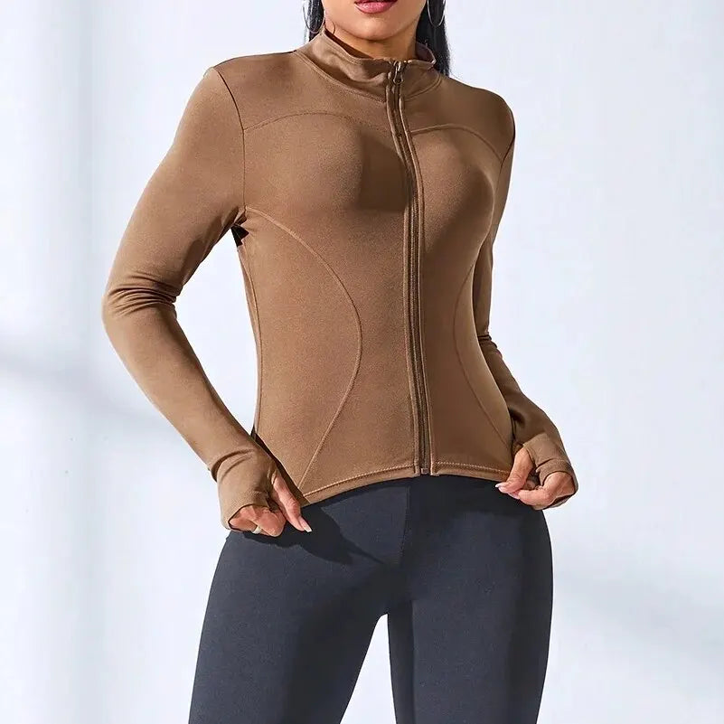 New Body Sculpting Zipper Yoga Jacket
