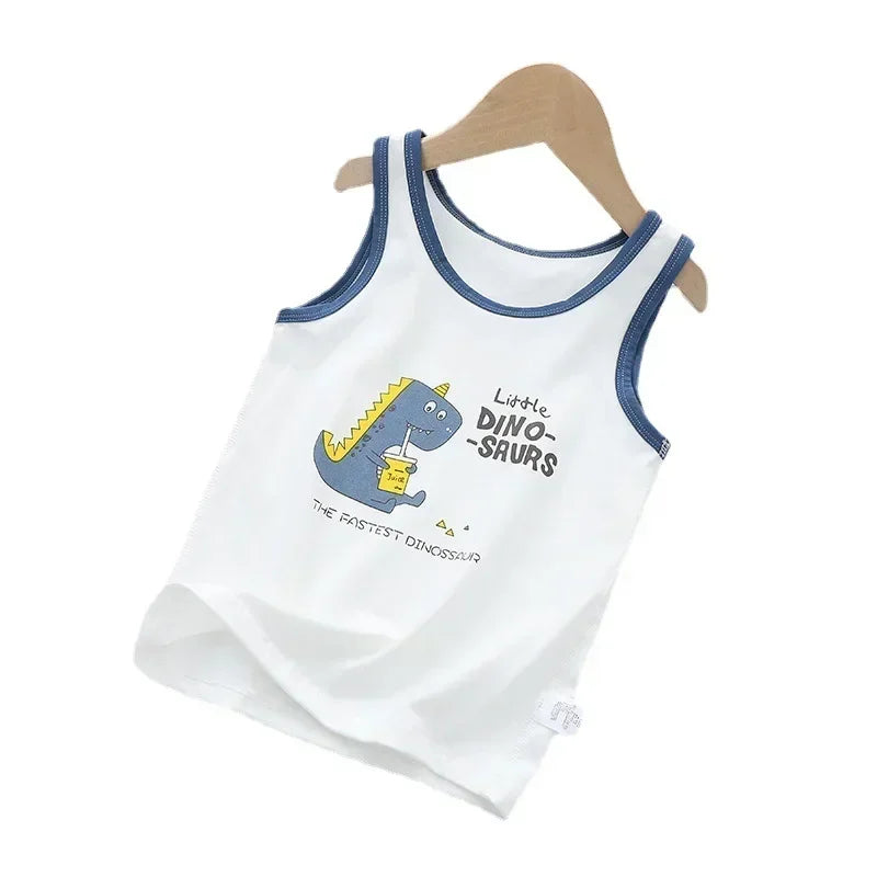 Summer Sleeveless Breathable Cotton Children T-shirt
