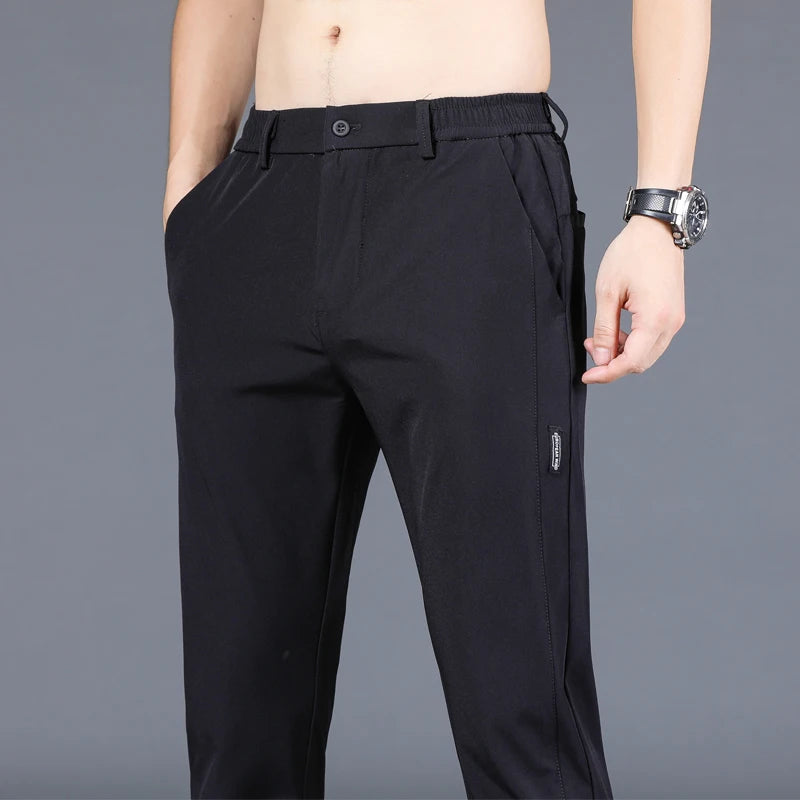 Neue dünne Stretchhose aus Eisseide für den Sommer