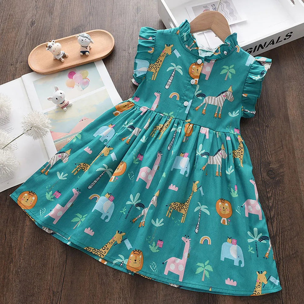Summer Floral Toddler Kid Party Clothes