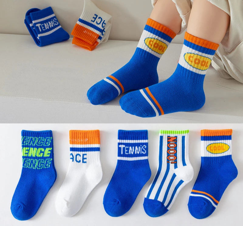 Boy Cartoon Cotton Knitted Sports Socks