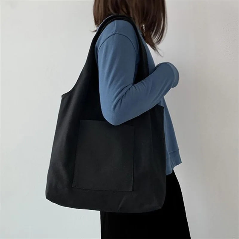 Environmental Storage Reusable Canvas Shoulder Tote Bag School Bags Girl Christmas Gift