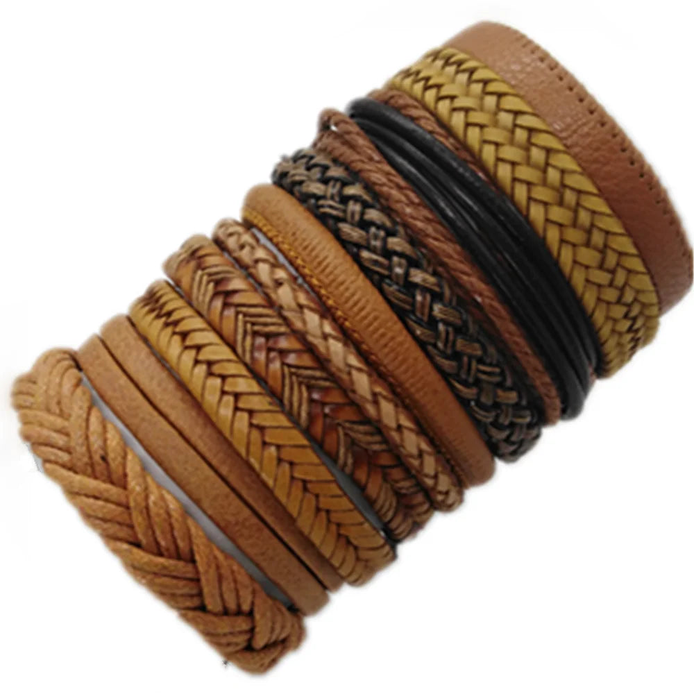 10 Pcs/set Black Wrap Women New Fashion Bracelets