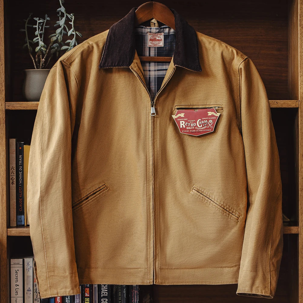 Neue Maden Retro Canvas Detroit Jagdjacke
