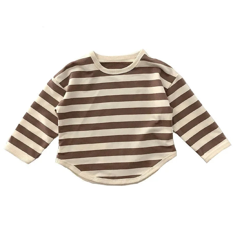 New Fashion Children Boys Long Sleeve Striped T-shirt