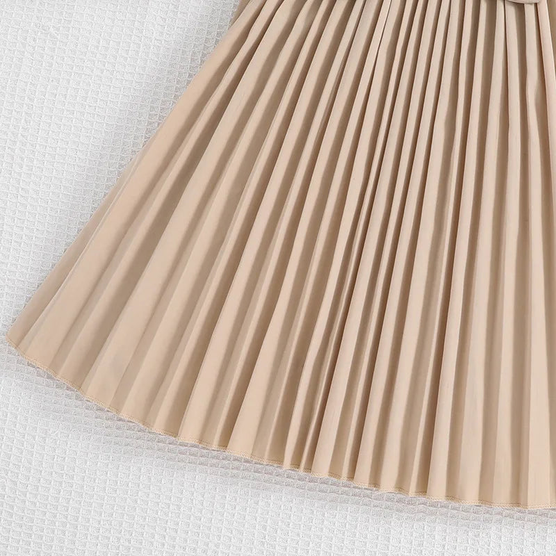 Sommer Neue Ankunft Mädchen Ärmelloses O Neck Rüschen Kleid