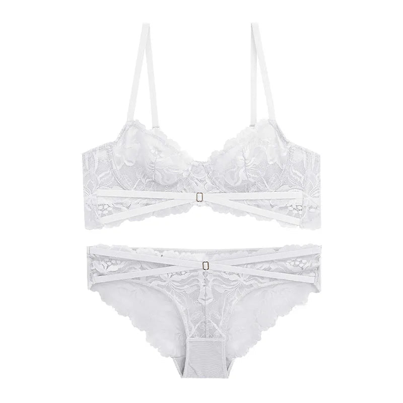 New Lingerie Push Up Brassiere Embroidery Lace Underwear Set