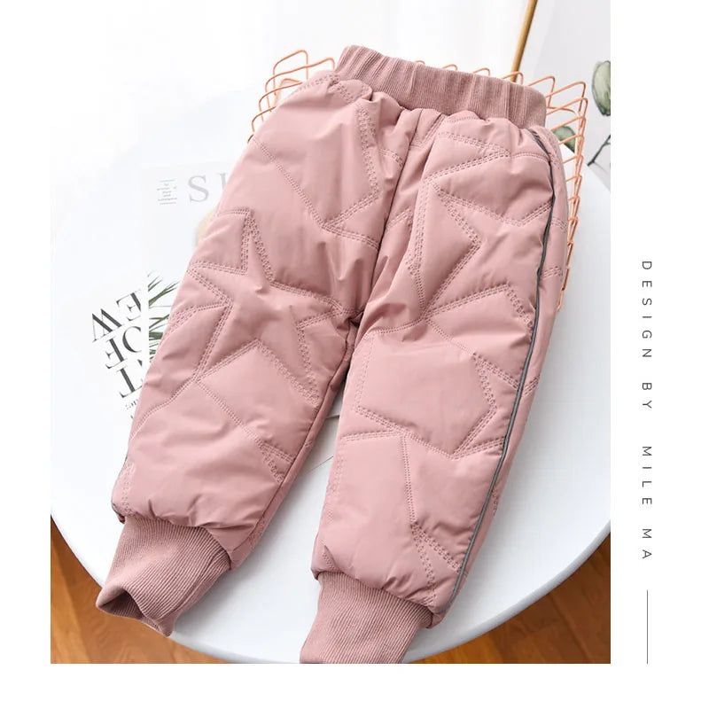 Children Thick Plus Velvet Thicken Denim Pants